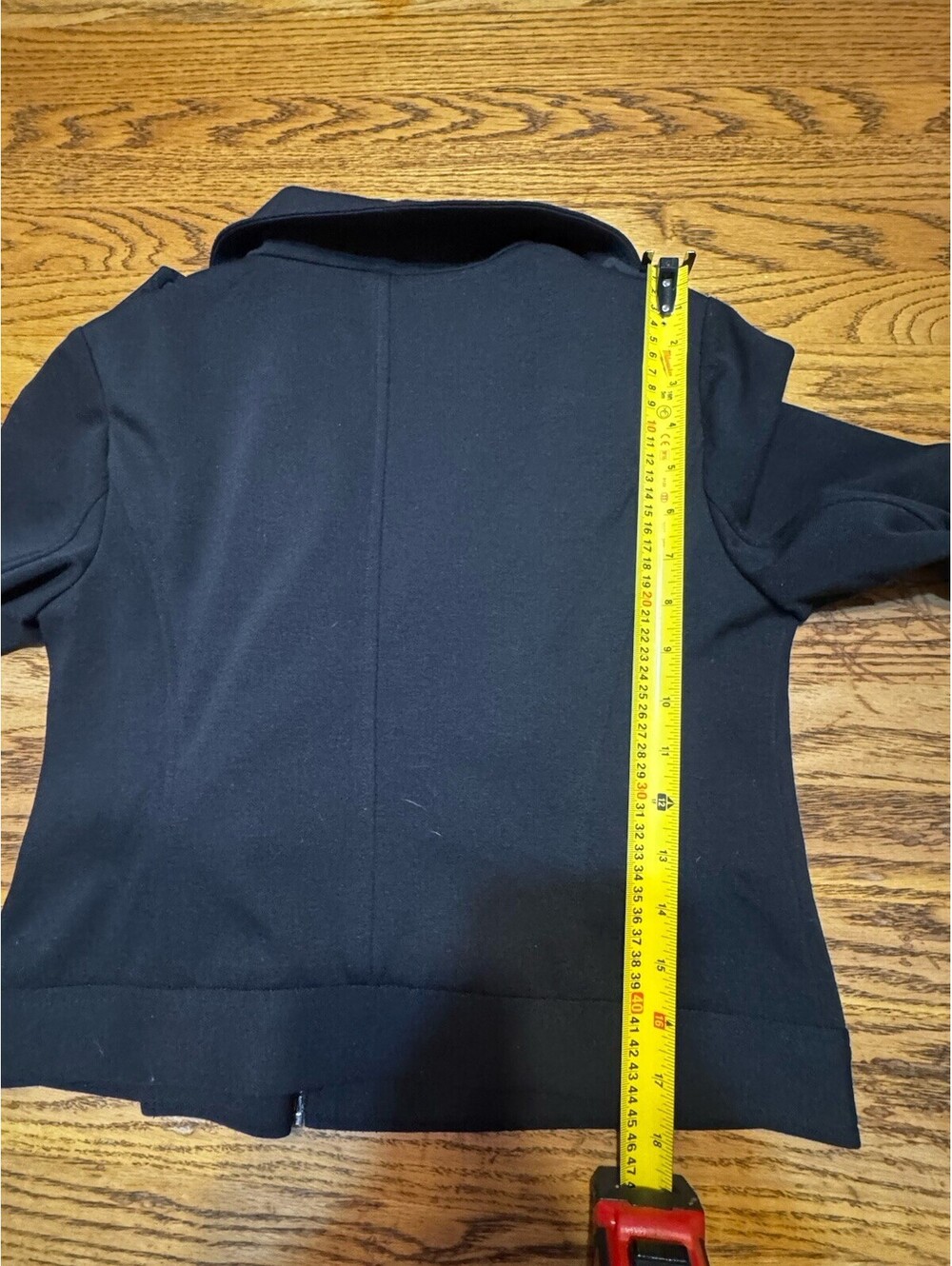 LOFT Petites Women’s SP Black Moto Jacket Asymmetrical Zip Biker Stretch - Picture 7 of 7